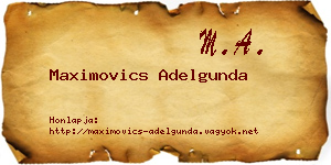 Maximovics Adelgunda névjegykártya